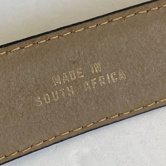 Vintage Brown Snake Embossed Belt Reptile Snakeskin Print Cartoni Unisex 32 - Picture 5 of 8